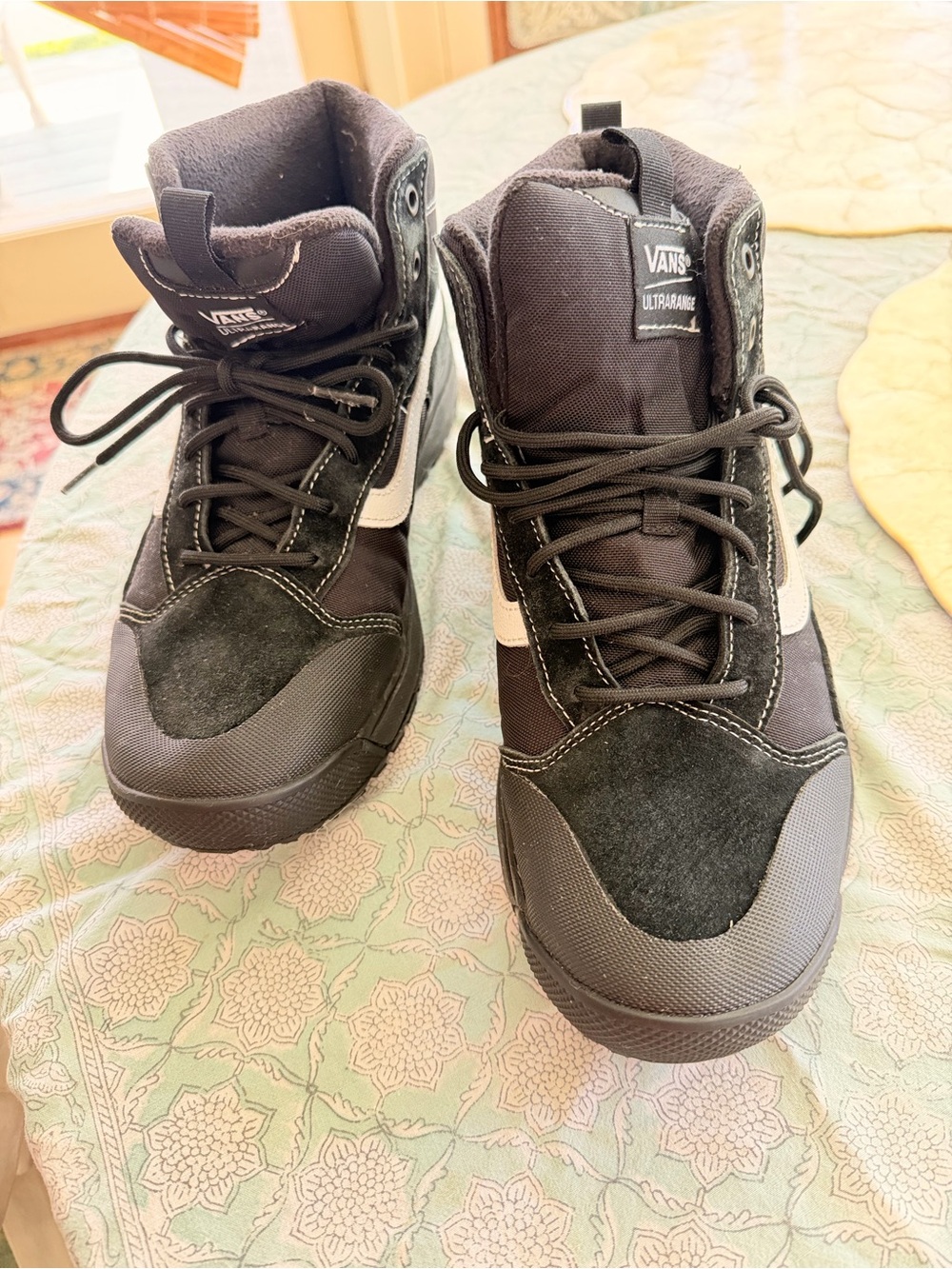 Vans Black and White High-Top Sneakers